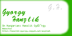 gyorgy hanzlik business card